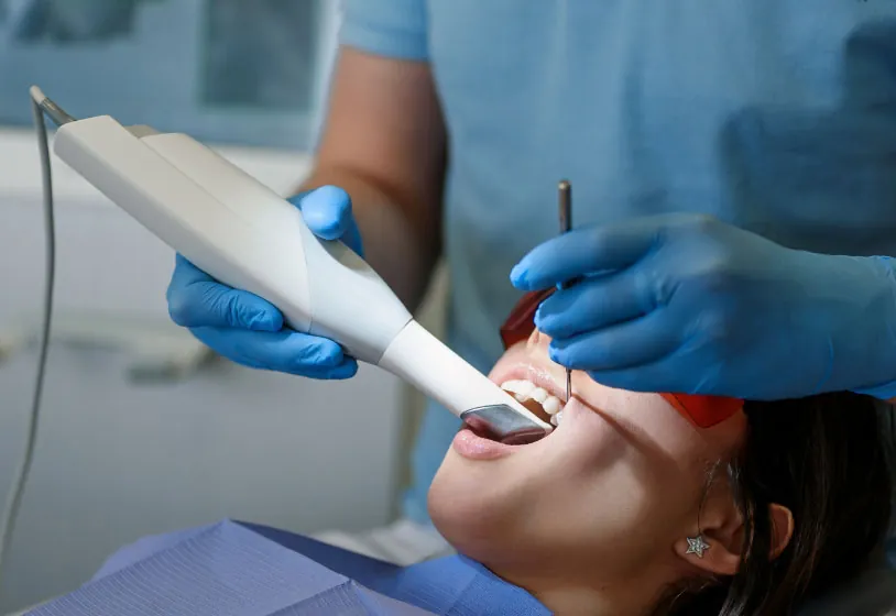 patient receiving dental care at The Center for Progressive Dentistry in Cortland, OH